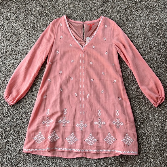 Chelsea & Violet Dresses & Skirts - NWT Chelsea and Violet Tangerine Embroidered Long Sleeve Dress Size Medium